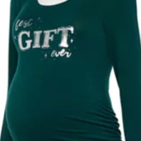 a:glow Tops - NWT A:Glow Ruched Long Sleeve Tee Best Gift Ever
